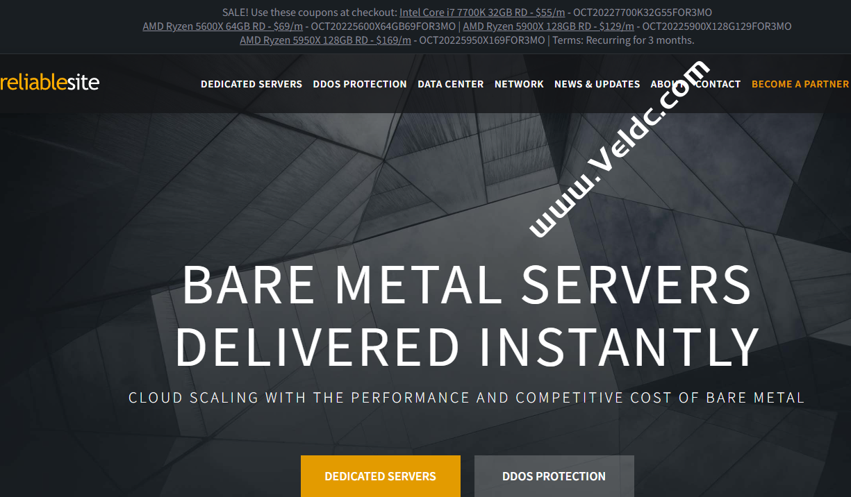 ReliableSite：美国服务器促销，可选洛杉矶/纽约/迈阿密，Intel Core i7 7700K/32G DDR4，1Gbps@不限流量，月付55美元起-国外主机测评