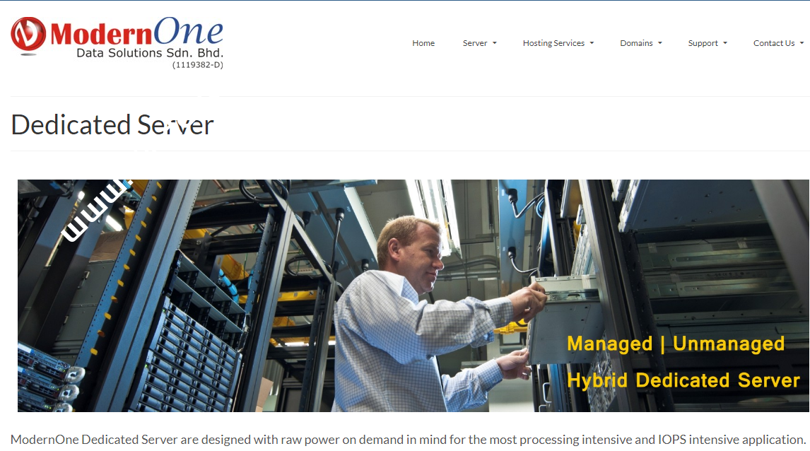ModernOne：马来西亚独立服务器促销，AIMS机房100 Mbps@1TB，月付112美元起-国外主机测评