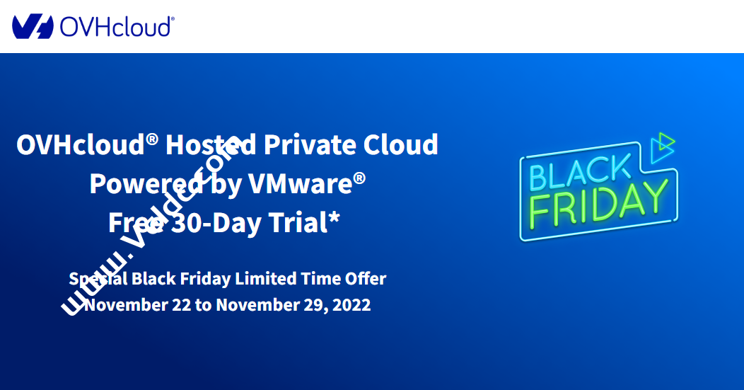 OVHcloud：#黑五限时优惠#高防独立服务器月付18.99美元起，高防VPS月付4.14美元起，公有云赠送200美元券，免费使用30天-国外主机测评