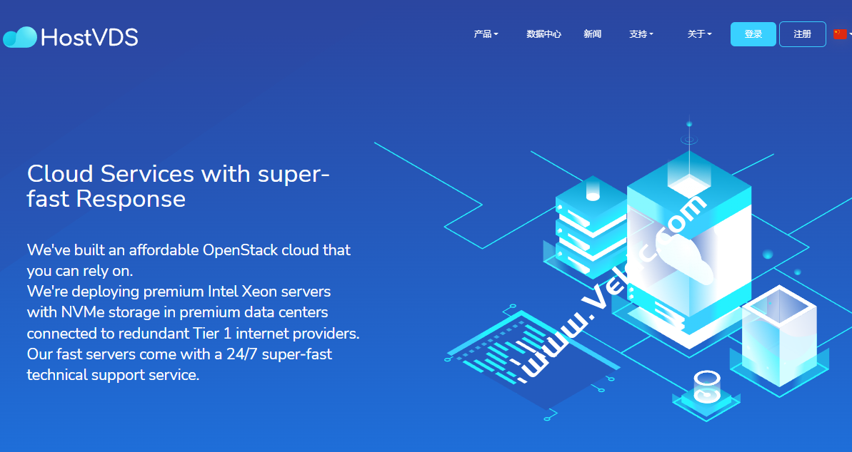 HostVDS：俄罗斯便宜VPS，1核1G内存10G NVMe存储，50M-200M带宽不限流量，月付7元起-国外主机测评
