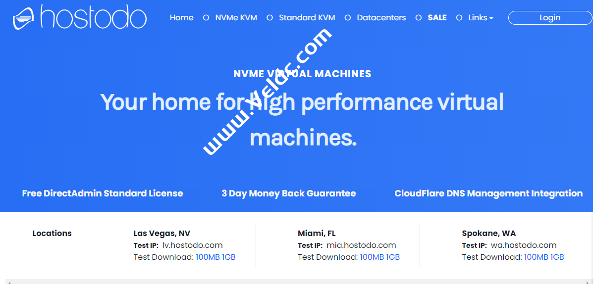 Hostodo：美国VPS促销，2核2GB/20G NVMe/1Gbps@5TB，可选拉斯维加斯/斯波坎/迈阿密机房，$24.99/年-国外主机测评