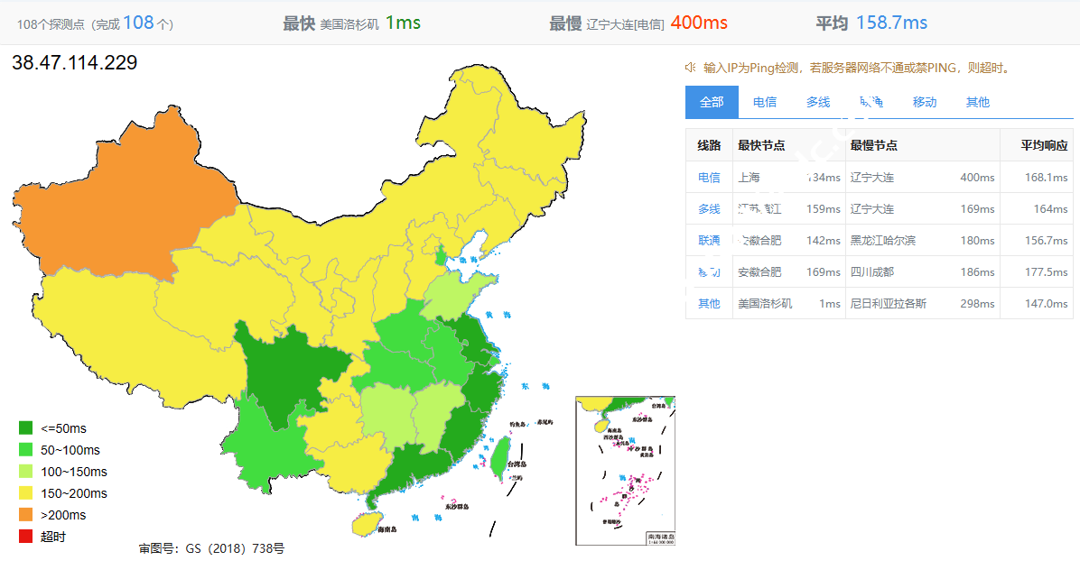 VMISS：美国洛杉矶9929线路VPS测评，包括机器性能带宽/全国PING/丢包率/路由去程和回程/流媒体解锁和Tiktok区域检测等-国外主机测评