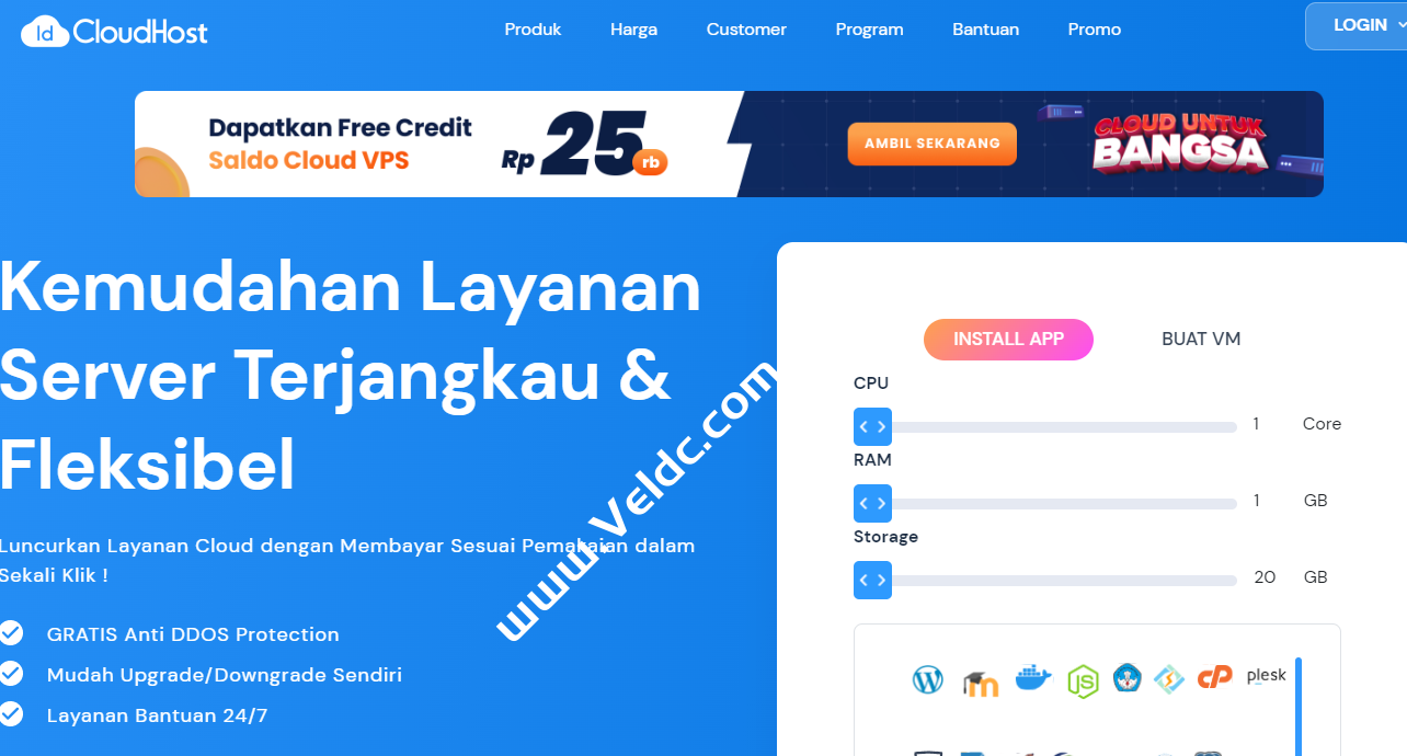 idcloudhost：Cyber​​Panel VPS，可选新加坡/印度尼西亚数据中心，300Mbps带宽不限流量，月付$6起-国外主机测评