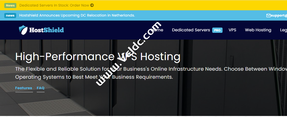 HostShield:荷兰便宜年付VPS,1核1G内存40GB SSD,200Mbps-1000Mbps @ 3TB,年付13.99美元起-国外主机测评