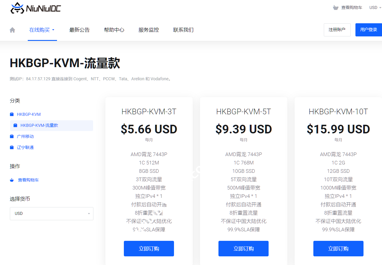 NiuNiuIDC：香港大带宽VPS，300Mbps-2Gbps端口，月付$5.66起-国外主机测评