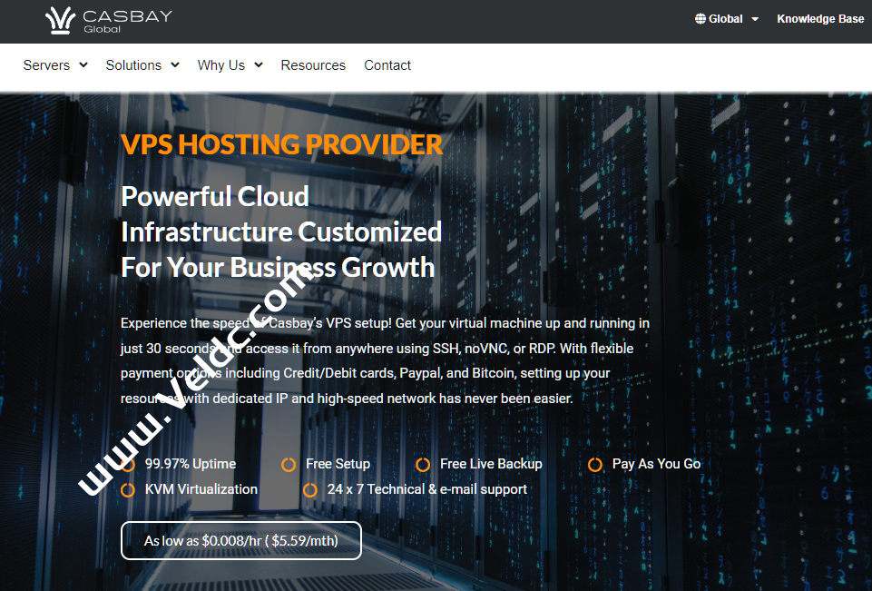 Casbay: 马来西亚VPS/云服务器, 100Mbps带宽，不限流量，月付 $11.59-国外主机测评