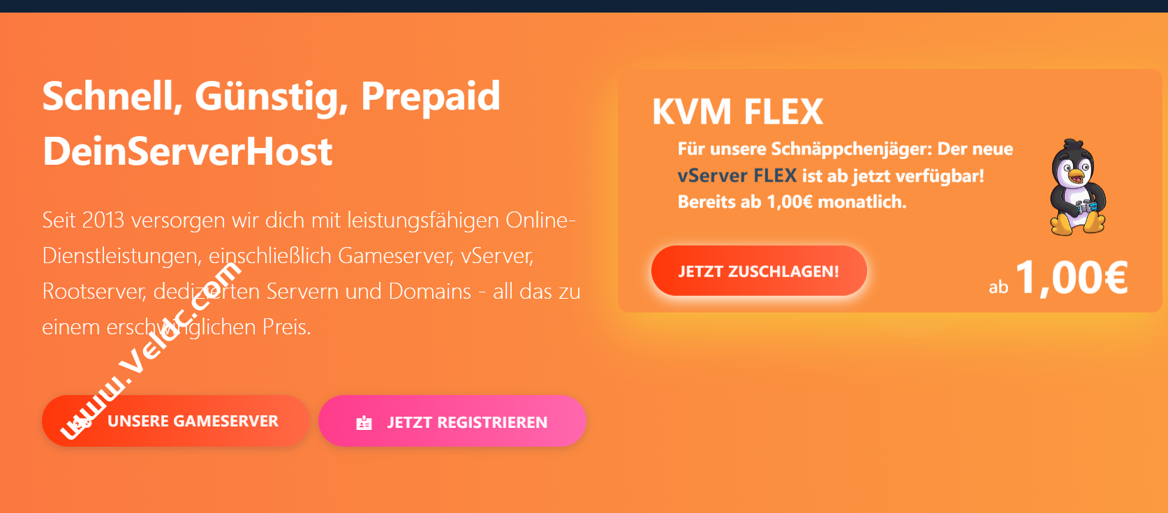 DeinServerHost：德国VPS，1核@AMD Ryzen 5000/2GB内存/25GB NVMe/1Gbps@4TB流量，月付€2.35起-国外主机测评