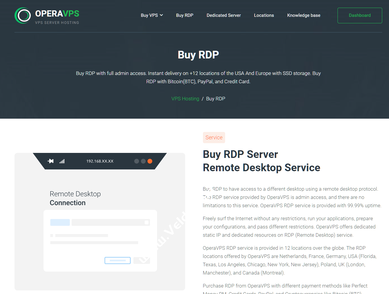 operavps：RDP住宅VPS（住宅IP/家庭IP/ISP IP），可选亚洲、美国和欧洲21个地点，1Gbps不限流量，月付$17.99起-国外主机测评