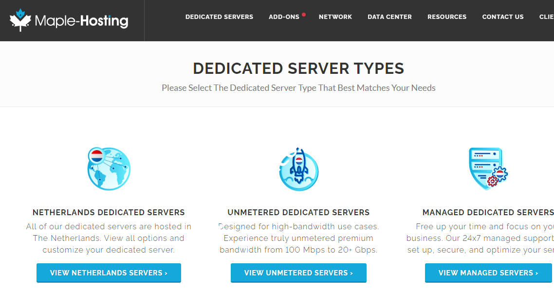 Maple-Hosting：荷兰服务器促销，无视版权/抗投诉，Intel Xeon E3-1270v3/32GB/240G SSD + 2*4T SSD，10Gbps端口1Gbps保证，月付$249-国外主机测评