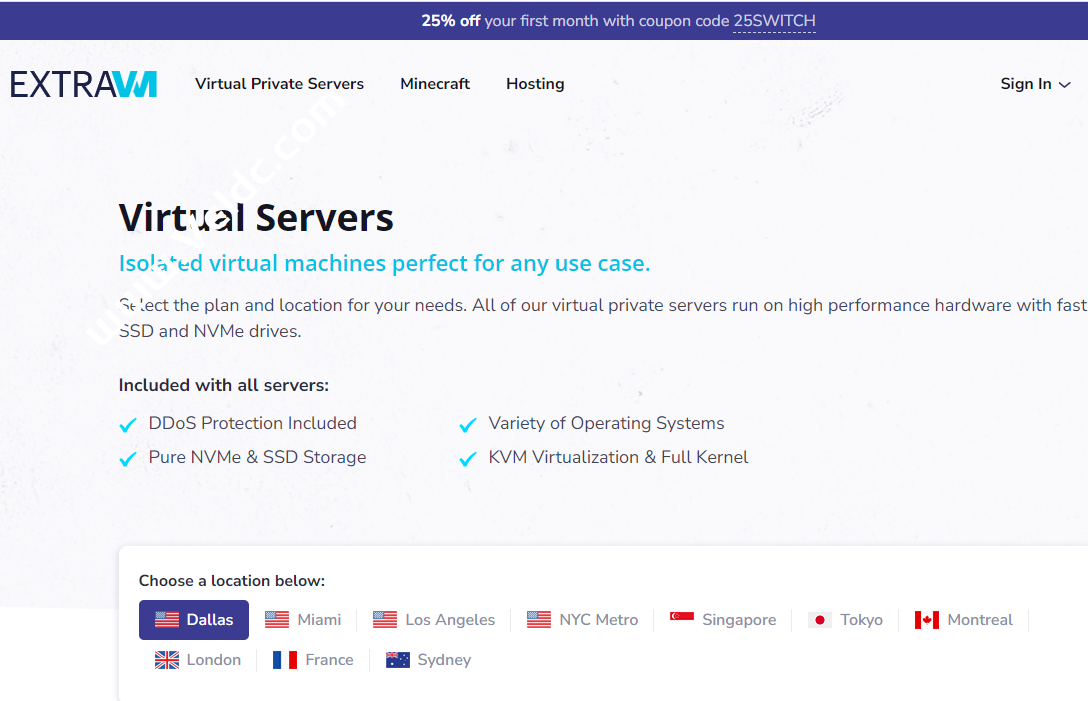 ExtraVM：新加坡VPS六折促销，1核Ryzen 9 7900/1G内存/15GB NVMe，10Gbps大带宽，无限高防，月付$5起-国外主机测评