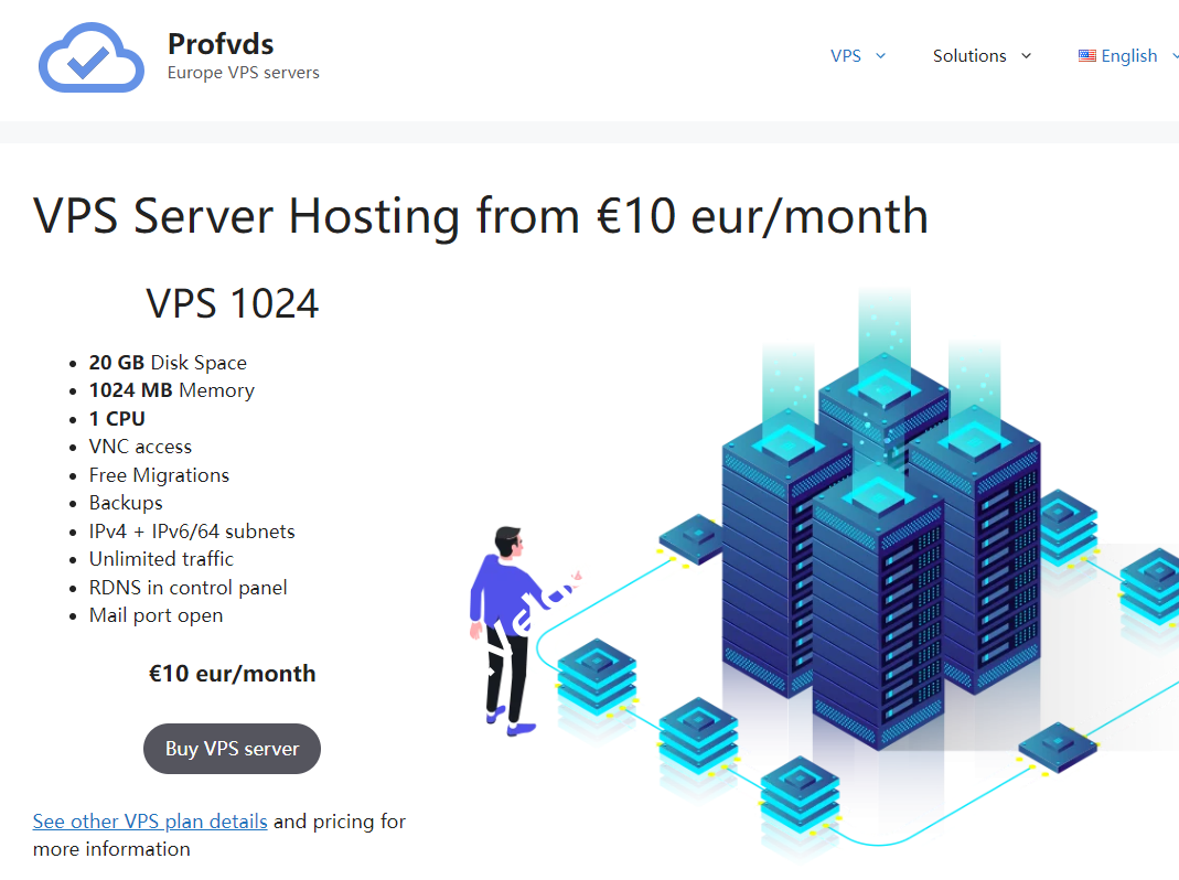 Profvds：欧洲VPS/斯洛伐克VPS，1核1G内存20GB硬盘，1 Gbps@不限流量，月付€10起-国外主机测评