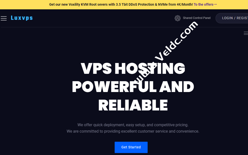 LuxVPS：德国VPS/高防VPS促销，Voxility 提供 3.5Tbit DDoS 保护，6核16GB50GB NVMe，1Gbps@6TB，半年付36欧-国外主机测评