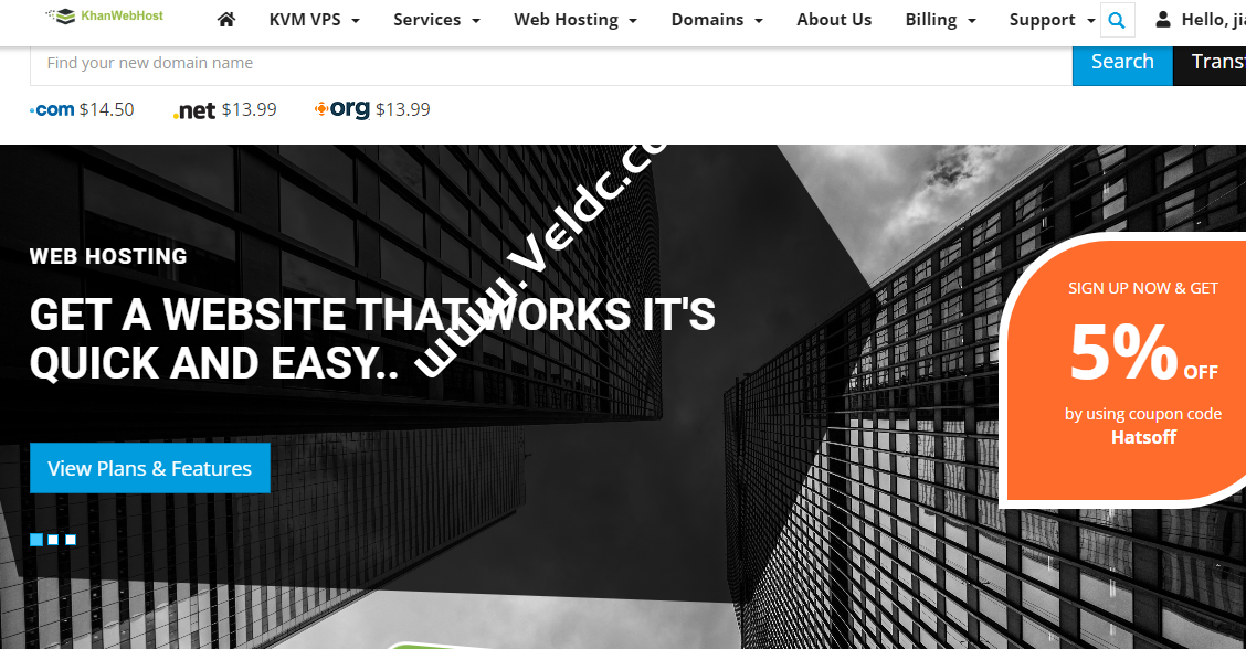 KhanWebHost：美国便宜VPS，KVM虚拟，1核2GB内存/50GB SSD，1Gbps@1TB，月付$1.5-国外主机测评