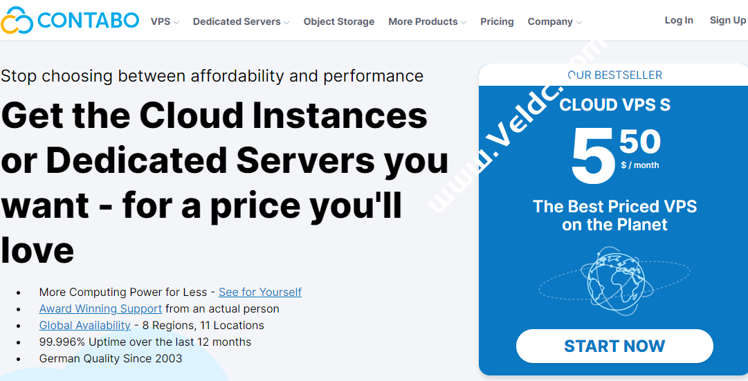 Contabo：德国高配VPS，4核AMD EPYC 7282/8G内存/200GSSD或50GNVMe/32T流量，年付$66免安装费-国外主机测评