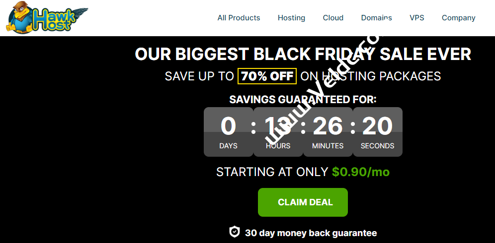 HawkHost老鹰主机：#黑五#cPanel虚拟主机2年付仅$21.53，适合外贸独立建站等-国外主机测评