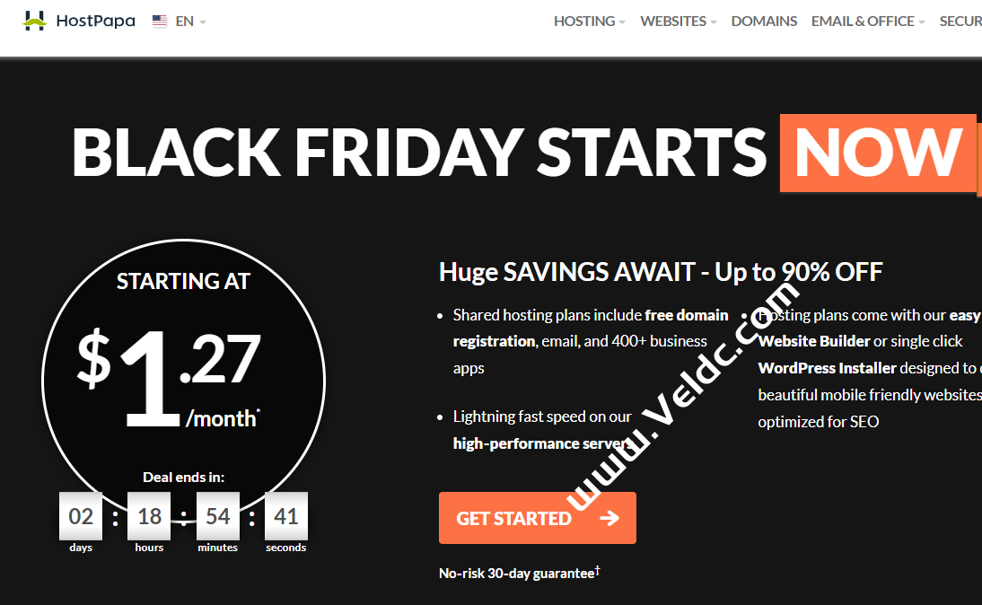 HostPapa：#黑五和网一促销#，WordPress主机/外贸主机 月付低至$1.27起，赠免费域名-国外主机测评