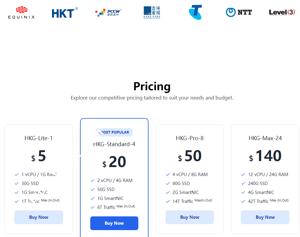 Sharon：香港大带宽VPS，国际线路/中国优化路由，1核1G内存30GB SSD，1-4Gbps大带宽，月流量1TB起步，月付$5起-国外主机测评