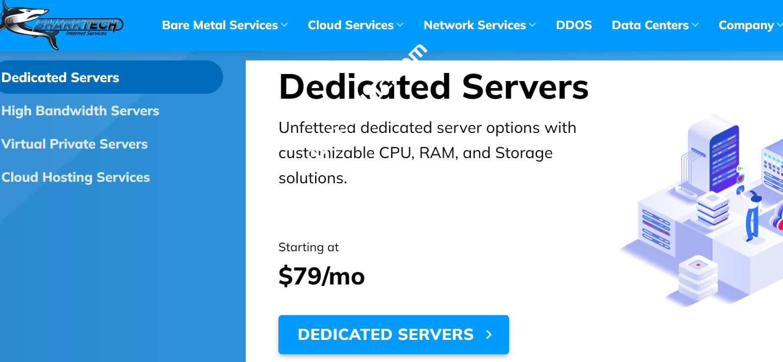 Sharktech：美国/荷兰服务器，1Gbps-10Gbps不限流量高防服务器，月付$79/月起，可选洛杉矶/丹佛/芝加哥/荷兰机房，高防VPS年付$47起-国外主机测评