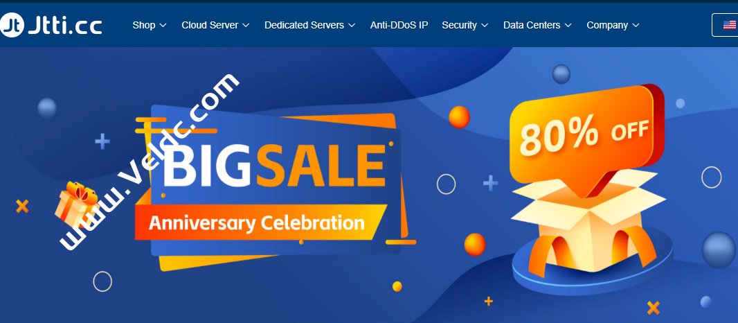 #周年庆促销# Jtti不限流量VPS云主机80%优惠，年付$24.6起，可选新加坡CN2/香港CN2/美国CN2-国外主机测评