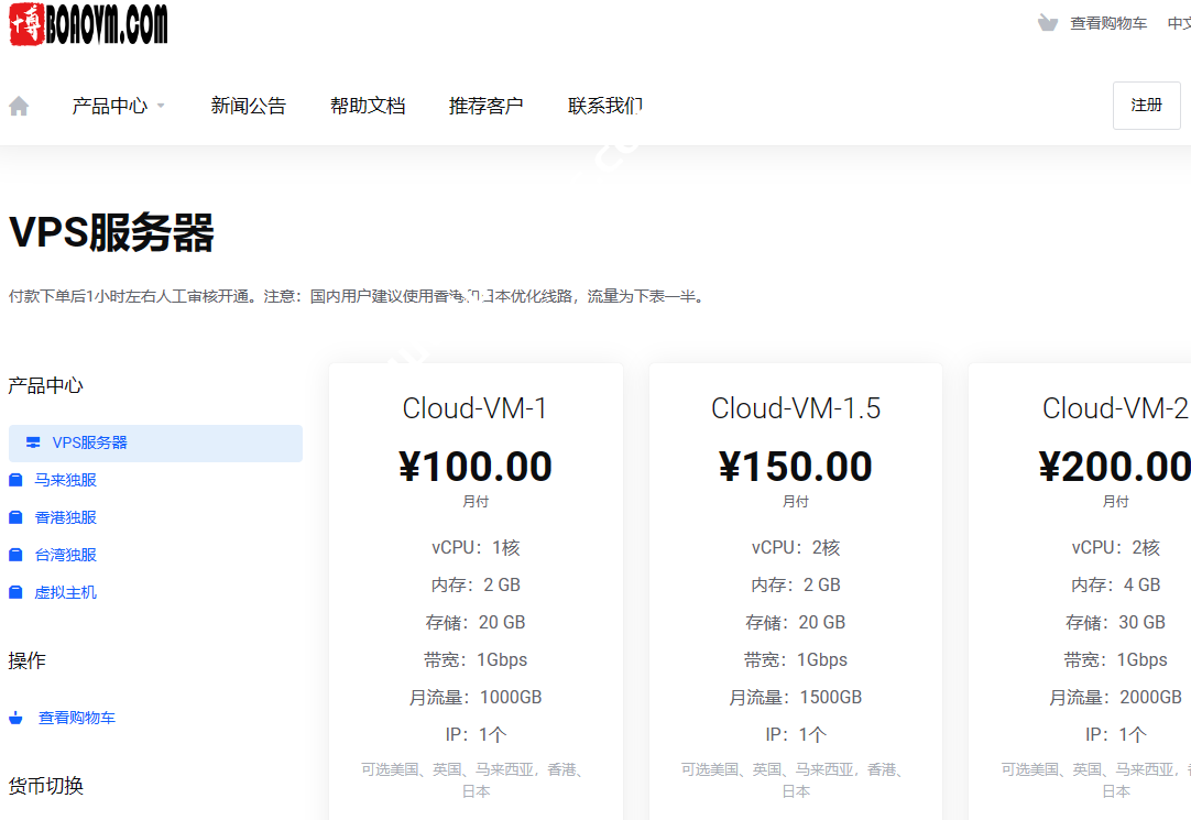 博鳌云：马来西亚VPS升级为1Gbps带宽，非直连/支持ChatGPT/Tiktok等-国外主机测评