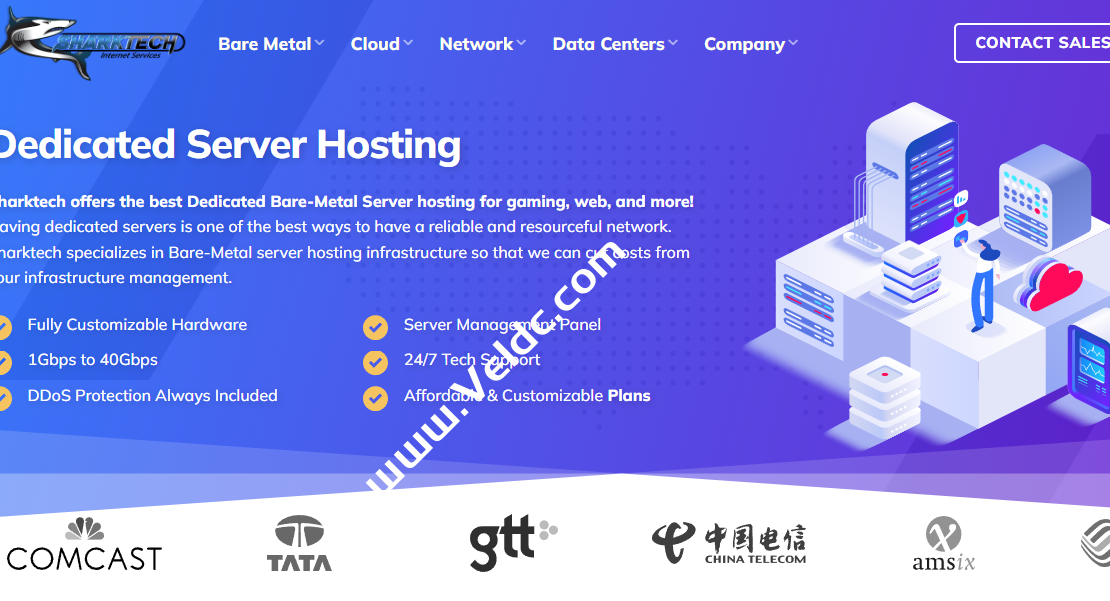 Sharktech：美国/荷兰高防服务器，1Gbps不限流量，月付$79起，高配置10Gbps不限流量服务器月付399美元-国外主机测评