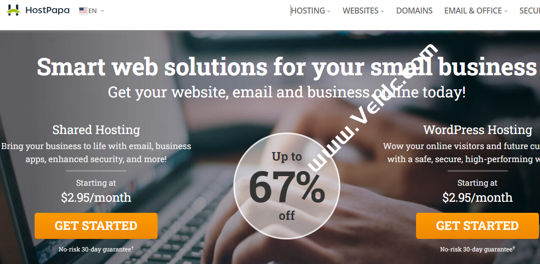 HostPapa：外贸独立站主机推荐，100GB SSD存储/免费域名注册/10个企业邮箱，月付$2.95起-国外主机测评