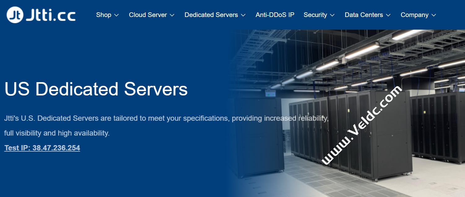 Jtti：美国专用服务器4折促销，洛杉矶机房/免费DDoS防御/50M CN2优化带宽，折后月付$96.9起-国外主机测评