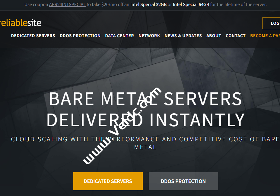 ReliableSite：便宜美国独立服务器促销，Intel 5000+/32 GB/1TB SSD/1Gbps不限流量/免费20Gbps DDoS防护，月付仅需$25-国外主机测评