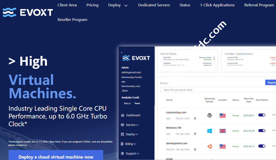 Evoxt：适合中国用户优化线路VPS，可选马来西亚/香港/日本大阪机房，1Gbps大带宽，畅享流媒体/稳定建站，月付$2.99起-国外主机测评