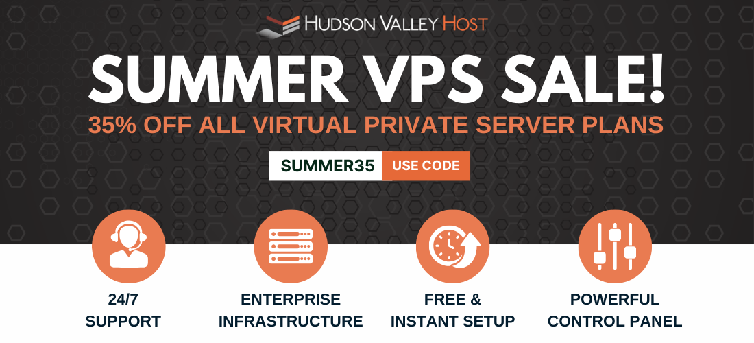 Hudson Valley Host：夏季65折促销，美国纽约/洛杉矶VPS，1核1GB/25 GB SSD/1Gbps@20 TB，月付$2.57起-国外主机测评