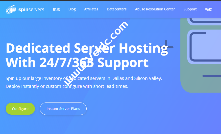 Spinservers：美国圣何塞/达拉斯VPS限时五折促销，2核2GB/40 GB SSD，1Gbps@4TB，月付6美元起-国外主机测评