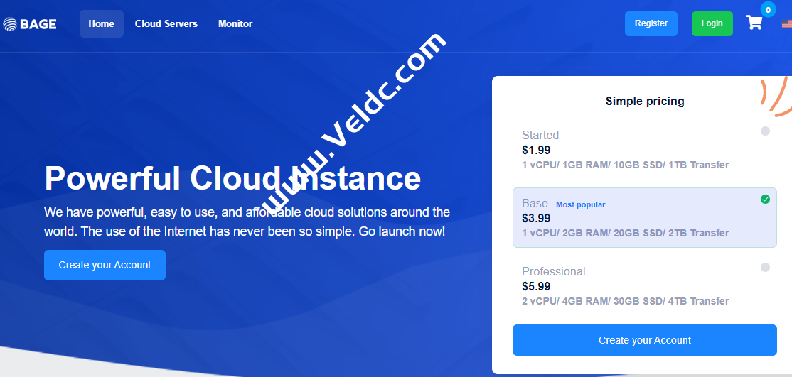 BageVM：德国大带宽VPS七折优惠，1核AMD Ryzen7950X/1GB/20GB/5Gbps@4TB，月付$1.8起，支持DNS 解锁 Netflix/Disney+/Youtube Premium/ChatGPT等-国外主机测评