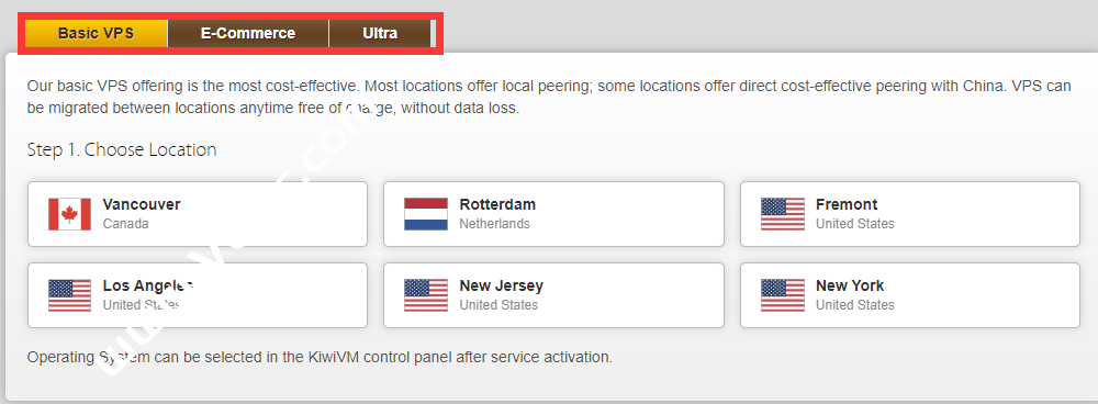 搬瓦工Basic VPS、E-Commerce和Ultra套餐介绍和区别-国外主机测评