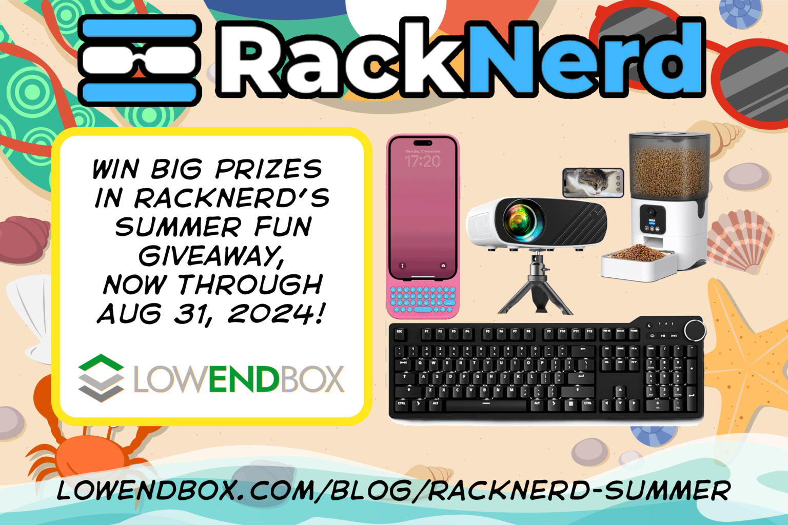 RackNerd：LowEnd用户8月参与可赢取超棒的奖品，超便宜靠谱的VPS，可选洛杉矶/圣何塞/西雅图/纽约等多机房，1Gbps带宽，年付$10起-国外主机测评