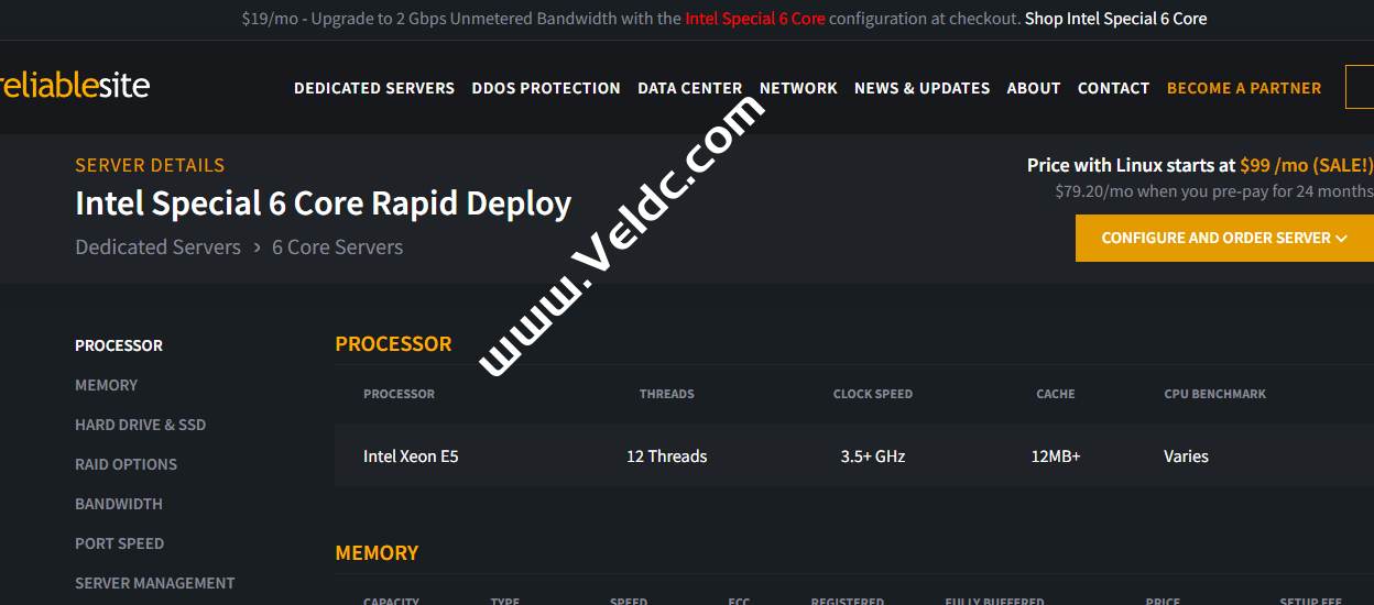 ReliableSite：美国大带宽服务器促销，Intel Xeon E5/256 GB/4 x 2TB SSD/2Gbps不限流量/免费20Gbps DDoS防护，月付$118-国外主机测评