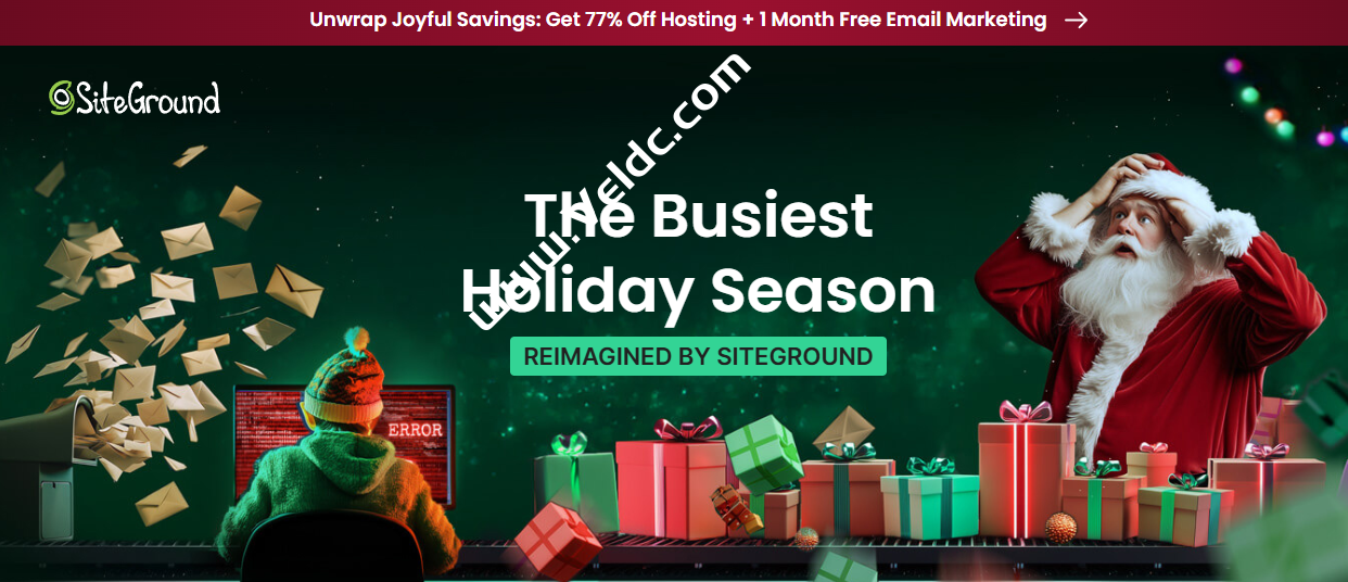 SiteGround：#圣诞#高达77%折扣，赠送一个月免费电子邮件营销，入门套餐StartUp年付$47.88起，月付$3.99起-国外主机测评
