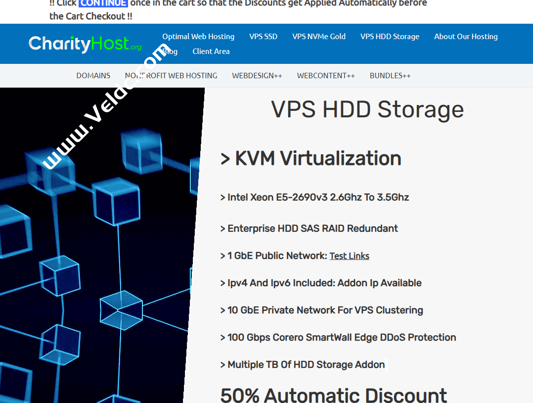 CharityHost：新年促销，美国VPS/大硬盘VPS优惠，2核/1.2 GB/50 GB SSD，1Gbps@1.5 TB，年付$11起-国外主机测评