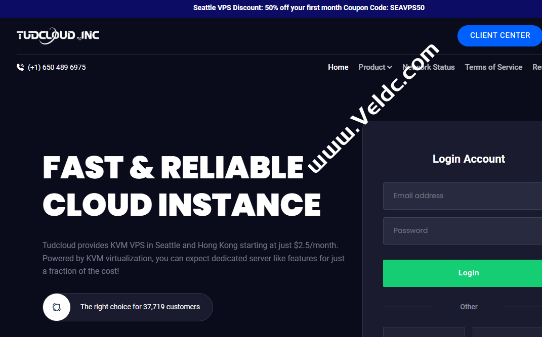 Tudcloud：#双11+黑五# 全场VPS享5.5折优惠+充值最高送20%，可选香港CN2/西雅图4837/西雅图AS9929+CMIN2-国外主机测评