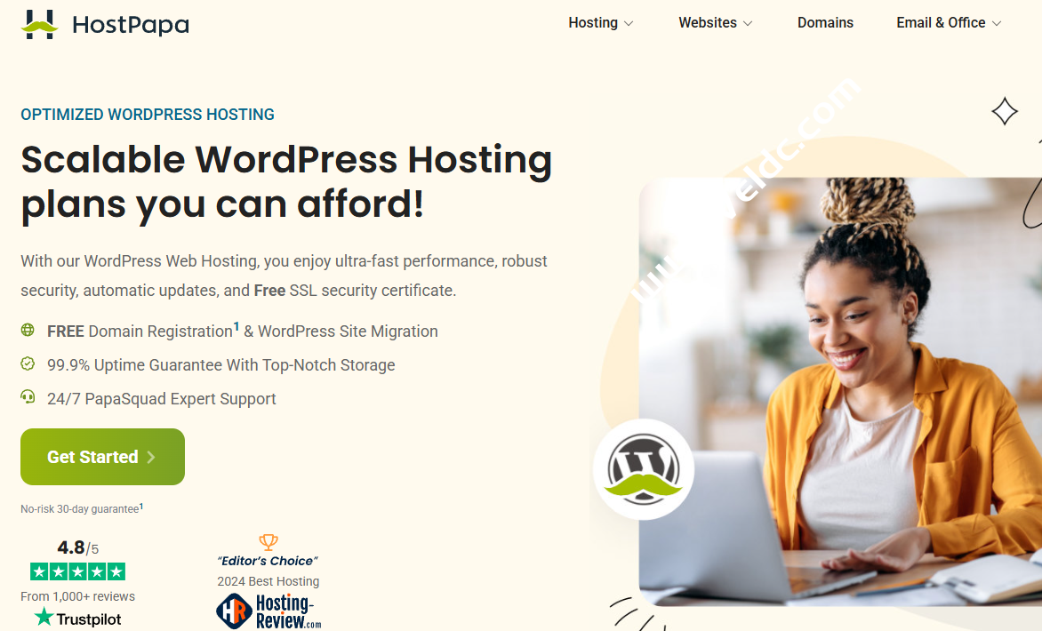 HostPapa：外贸主机/WordPress主机促销，无限建站/无限存储/免费域名注册/无限邮箱，月付$5.95起-国外主机测评