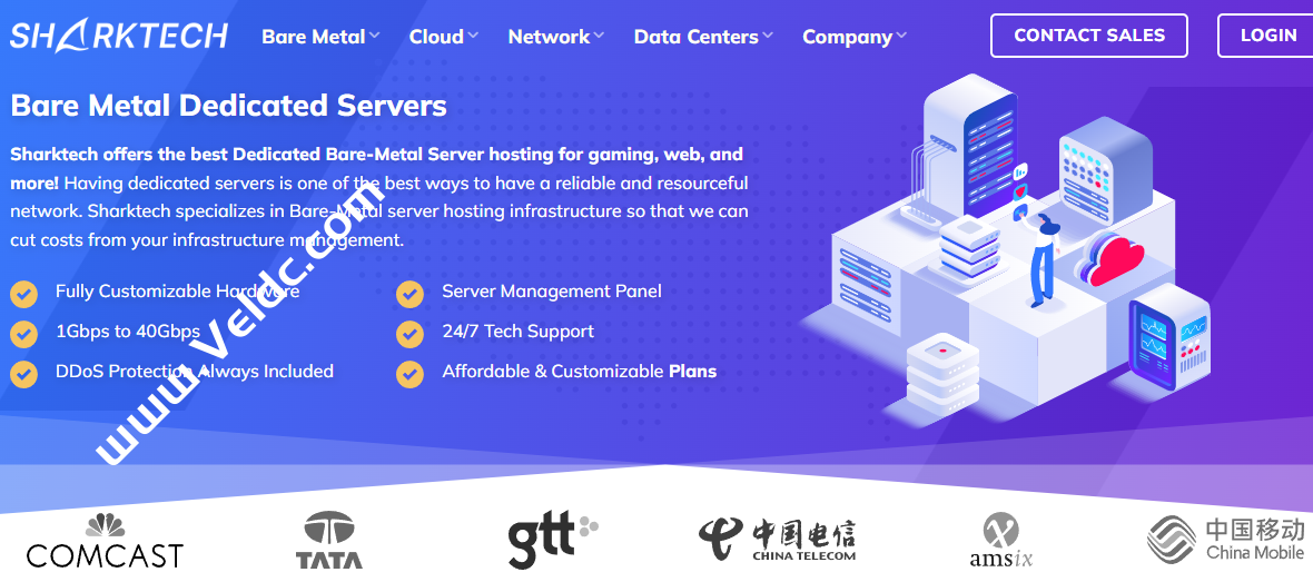 Sharktech：Dual Xeon E5-2695v4/256GB/2TB NVME，10Gbps不限流量服务器月付$369起，1 Gbps@不限月付$199起，可选美国洛杉矶/拉斯维加斯/芝加哥/丹佛/荷兰机房-国外主机测评