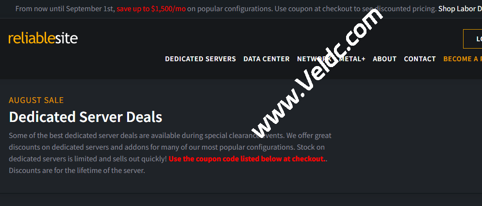 ReliableSite：#劳动节特卖#美国大硬盘服务器/热门服务器促销，AMD Ryzen 5600X/128 GB/1 TB NVMe，1Gbps不限流量，月付$79起，可选洛杉矶/迈阿密/纽约机房-国外主机测评