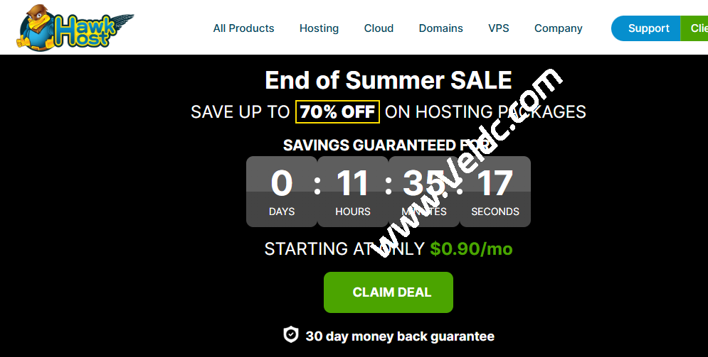 HawkHost：#夏末大促销#虚拟主机3折起，两年付低至$21.53，可选中国香港/洛杉矶/纽约/达拉斯/新加坡等机房-国外主机测评