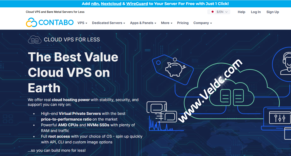 Contabo：双11全场VPS特别优惠11%，4核/8G/75G NVME/200Mbps@32T，折后月付€3.2起，可选日本/新加坡/美国/德国/英国/澳大利亚等9个机房-国外主机测评