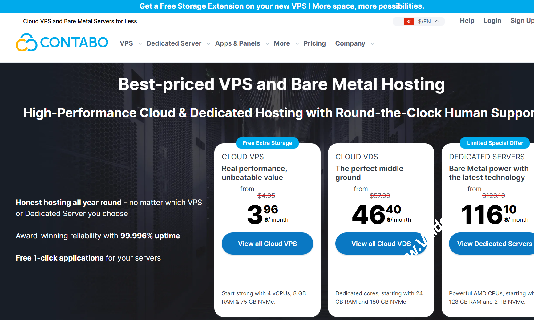 Contabo：限时硬盘翻倍活动，德国高配VPS，4核/8G内存/300G SSD/200M@不限流量，月付$4.71起-国外主机测评