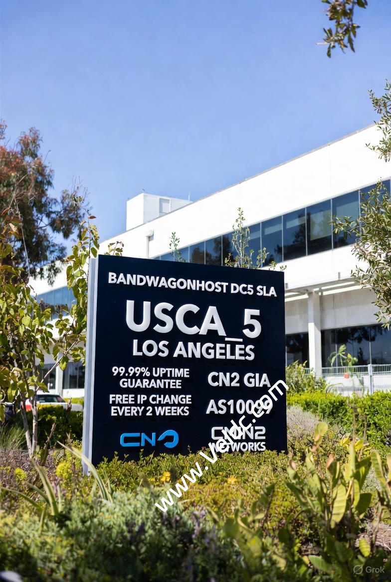 搬瓦工：美国洛杉矶 DC5机房，sla保证99.99%，每两周可免费更换一次IP，CN2 GIA/AS10099/CMIN2三网优化，季付$65.89起-国外主机测评