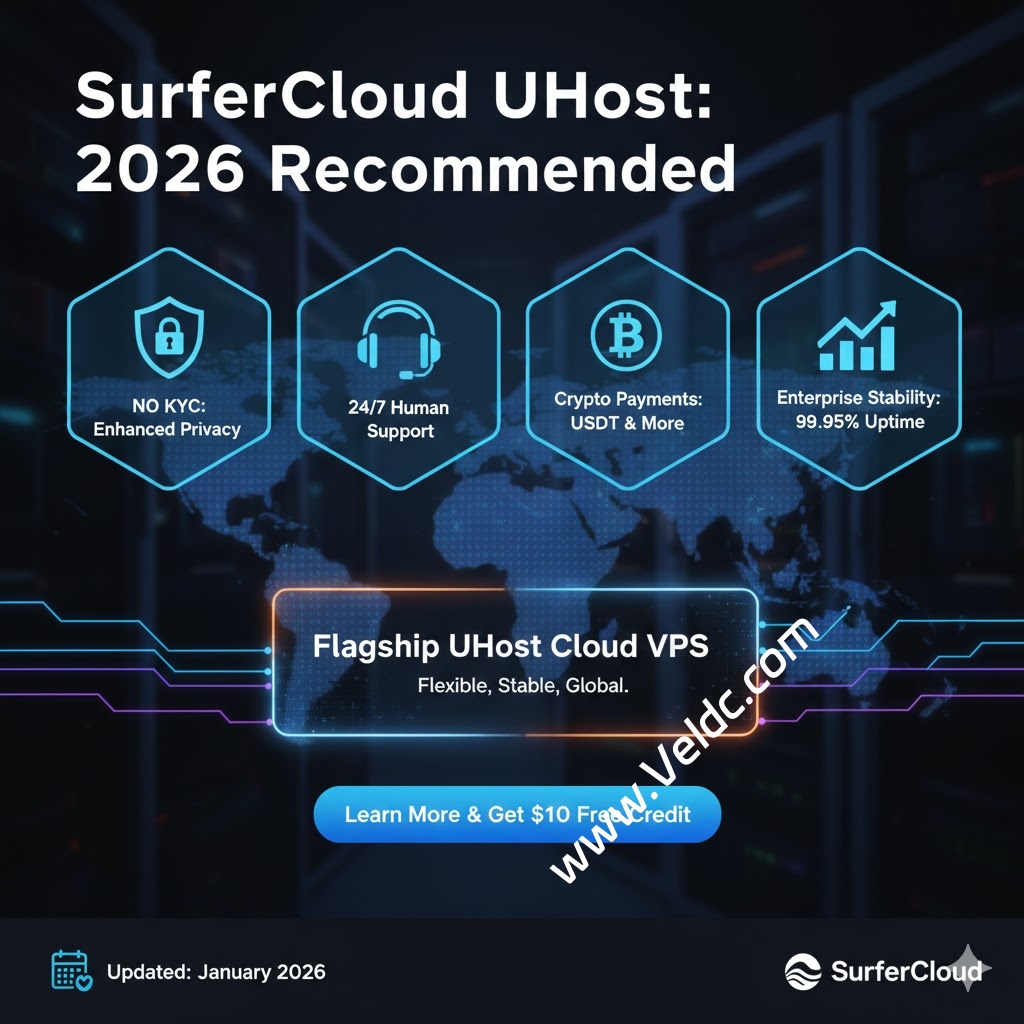 SurferCloud：UHost 弹性云服务器打造全球顶尖“隐私级”云体验，无需 KYC 验证/虚拟币支付-国外主机测评